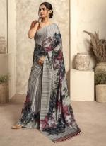 Sattin Crape Multi Wedding Wear Digital Printed Saree